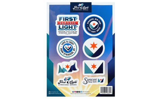 Classic First Light Syracuse City Flag Sticker Sheet