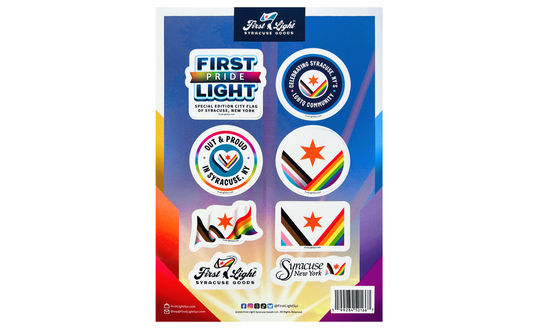 Pride First Light Syracuse City Flag Sticker Sheet